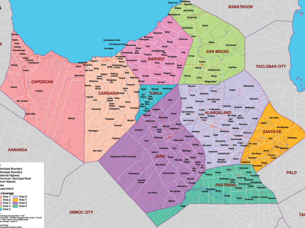 LEYECO III Franchise Area Map